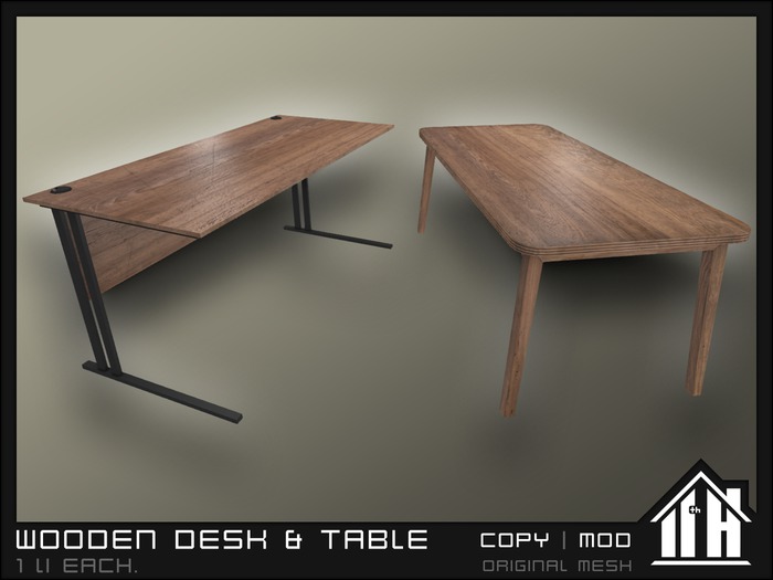 11th House - Wooden Desk & Table
