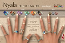 EarthStones Nyala Bento Rings - Stones Fatpack
