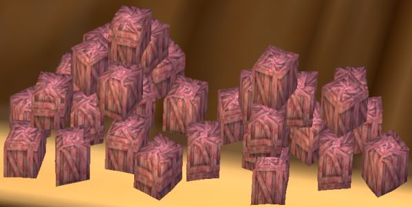 Tiny Prim Piled Hot Pink Treat Pallets