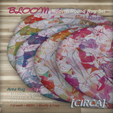 [CIRCA] - "BLOOM" - Modern Round Rug Set - Florals