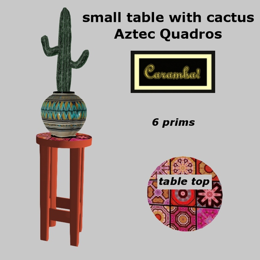 small table with cactus - Aztec Quadros (resize script)