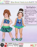 .:RP:. Blue Green Panda Swim Outift TD (wear to unpack)