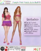 .:Rainbow Panda:. Purple Pink Panda Swim Outfit