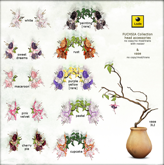 *LODE* Head Accessory - Fuchsia Crown [purple yellow] RARE