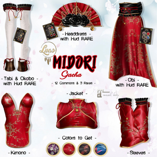 GACHA.Luas Midori Kimono+ Jacket+Gloves (Purple )