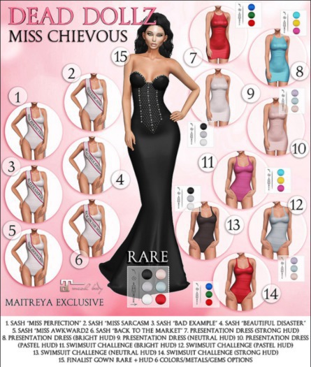 12. Dead Dollz - Miss Chievous - Swimsuit Challenge - Pastel
