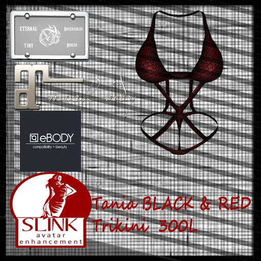 Tania Black & Red Trikini