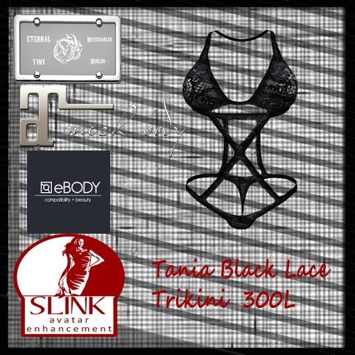 Tania Black Lace Trikini By eternal Breedables & Tiny Builds