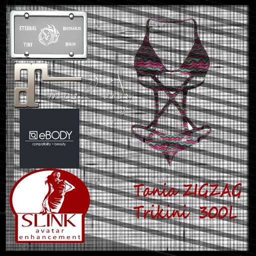 Tania ZIgZag Trikini By Eternal Breedables & Tiny Builds