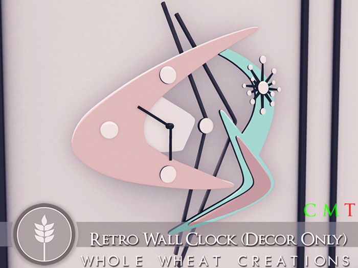 WHOLE.WHEAT - Retro Wall Clock (DECOR ONLY)