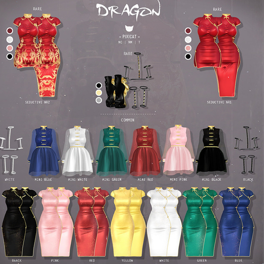 -Pixicat- Dragon.Harness - Black (Maitreya)