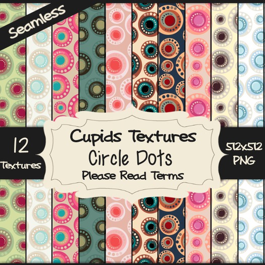 *Cupids Textures * 12 CIRCLE DOT