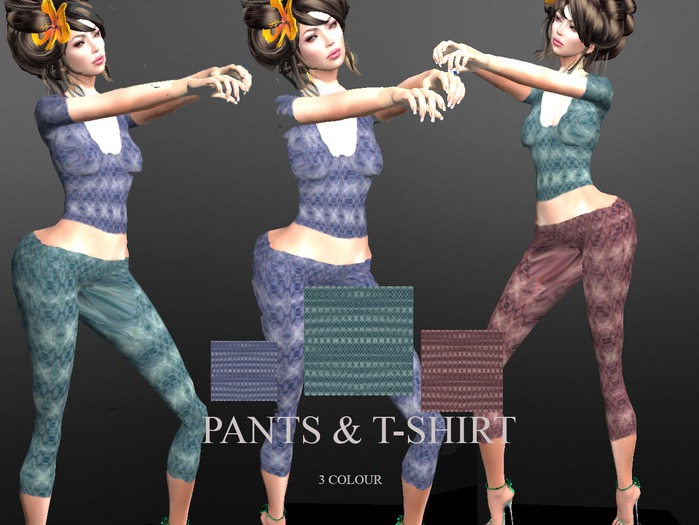 Pants&T-shirt 3 colour,Fabric Texture