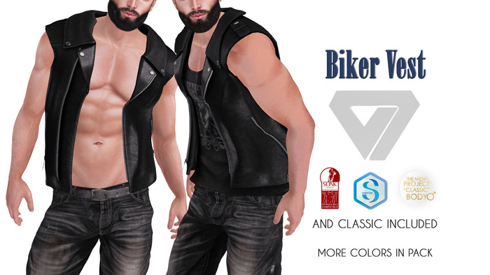ILLI - [MeshProject,Physique,Signature Gianni,Classic] Biker Vest (HUD Driven) - PROMO