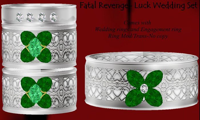 Fatal Revenge- Luck Wedding Ring Set