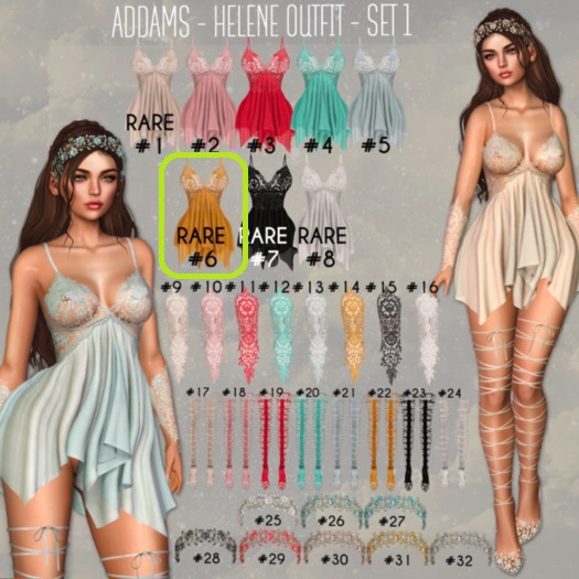 #6 - Addams // Helene Babydoll // Freya - RARE