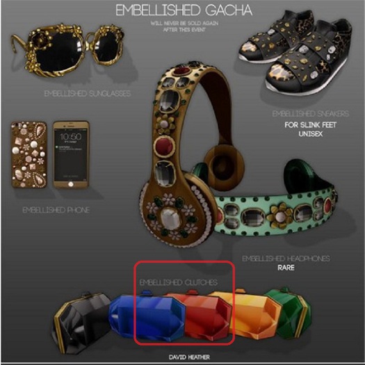 -David Heather-Embelished Clutch/Orange COMMON