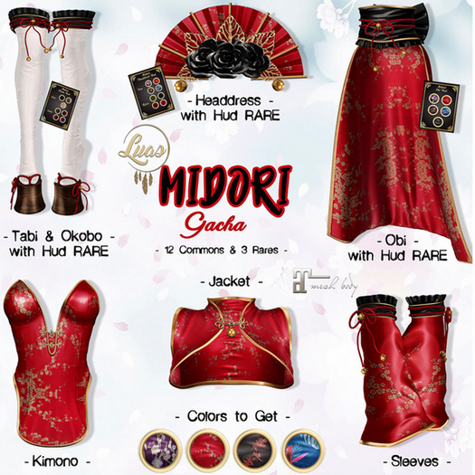 GACHA.Luas Midori Kimono+Jacket+Gloves( Blue