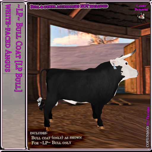 ~LP~ Coat Texture  [LPBull] BOXED  White Faced Angus