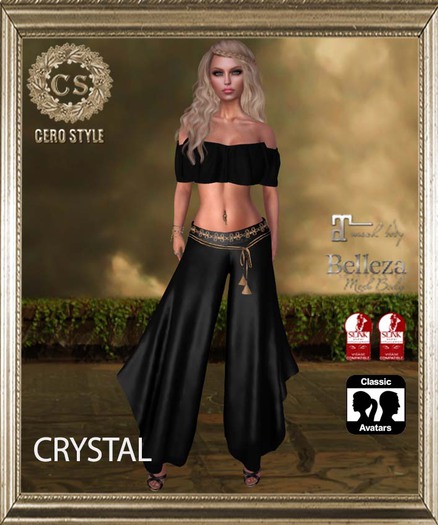 CERO STYLE Crystal Outfit Black