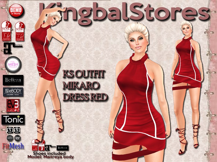 150 KS OUTFIT MIKARO DRESS RED
