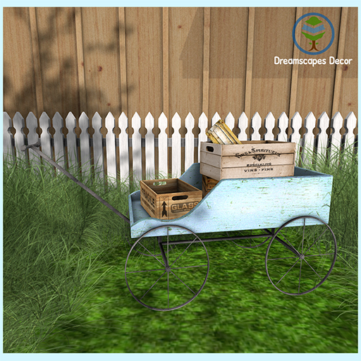 *Cleo* Cart - Vintage cart with wooden crates