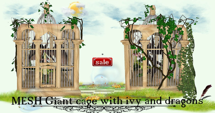MESH Giant cage with ivy and dragons(C&M) v. 1