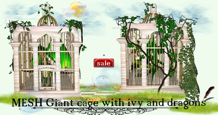 MESH Giant cage with ivy and dragons(C&M) v. 5