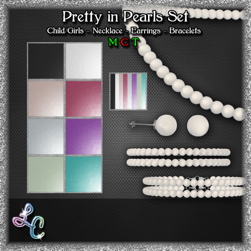 *LC* (KIDS) - Pretty In Pearls Set - Badask Black (AD)