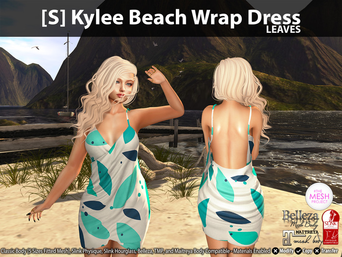 [S] Kylee Beach Wrap Dress Demo
