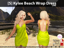 [S] Kylee Beach Wrap Dress Lime