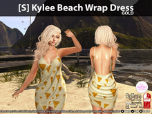 [S] Kylee Beach Wrap Dress Gold