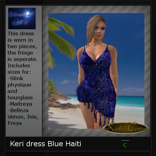Keri dress Blue Haiti