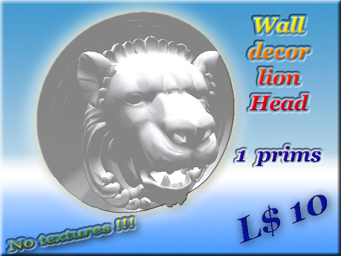 OLD MANSION COLLECTION Wall decor lion Head (1 LI) (Full perm)