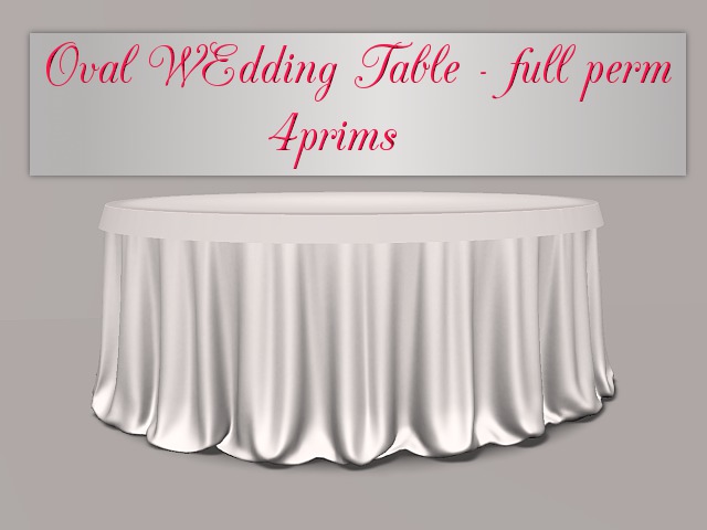 Oval Wedding Table - Full Perm