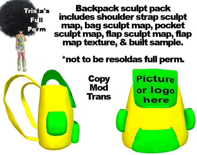 Trista's Full Perm Backpack sculpt pack (BOXED)