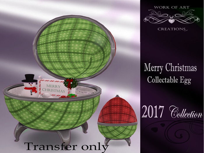 WOA Creations Merry Christmas Collectable Egg