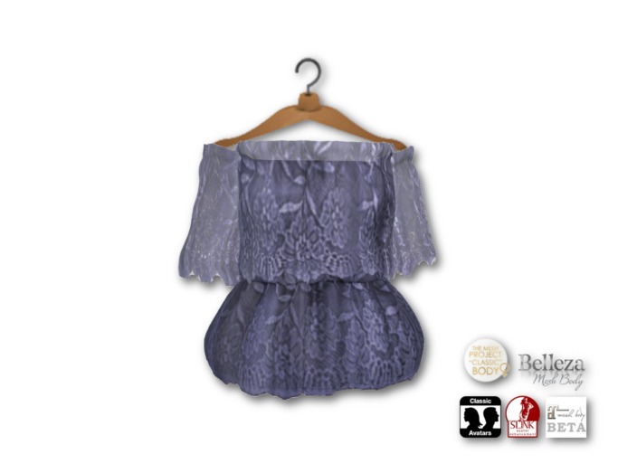 {amiable}Mesh Off-shoulder Lace-top05