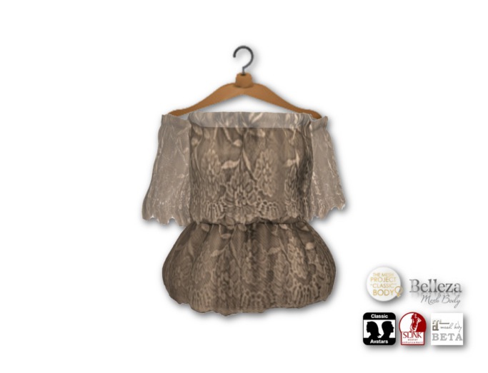 {amiable}Mesh Off-shoulder Lace-top06