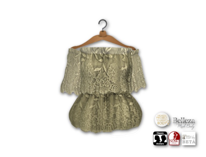 {amiable}Mesh Off-shoulder Lace-top07