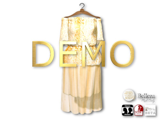 {amiable}Mesh Off-shoulder Lace-top One-piece(DEMO)