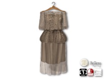 {amiable}Mesh Off-shoulder Lace-top One-piece06