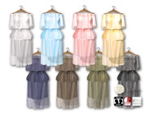 {amiable}Mesh Off-shoulder Lace-top One-piece(FAT PACK)