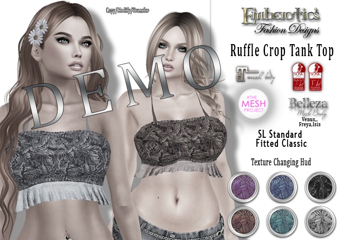 DEMO ~ Ruffle Crop Tank Top ~ and Texture Changing Hud