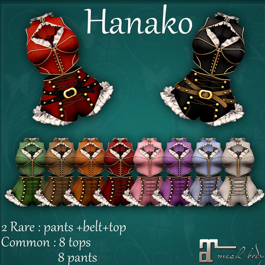 *Sweet Kajira*Hanako orange  pants Maitreya COMMON