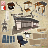 7.Cherry house-Open air spa hotel-Cloth curtains