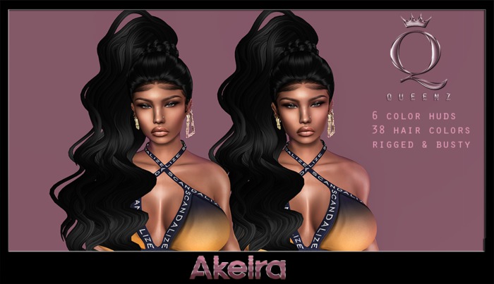 {Q} Akeira (Rigged Mesh Hair) *BUNDLE*