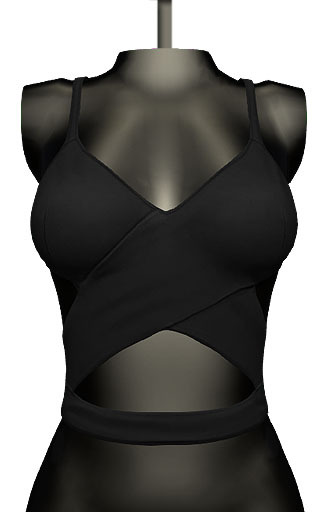 DE Designs - Beth Cross Top - Black