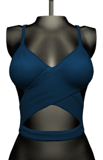 DE Designs - Beth Cross Top - Blue