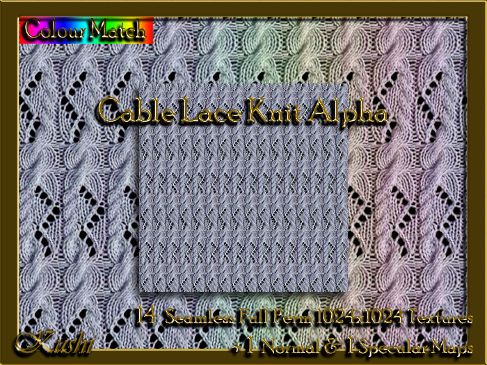 !Kushi! CableLaceKnitALPHA Textures -WEAR TO UNPACK